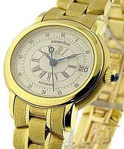 LADY'S MILLENARY 28mm Automatic in Yellow Gold  on Yellow Gold Bracelet  with Silver Dial