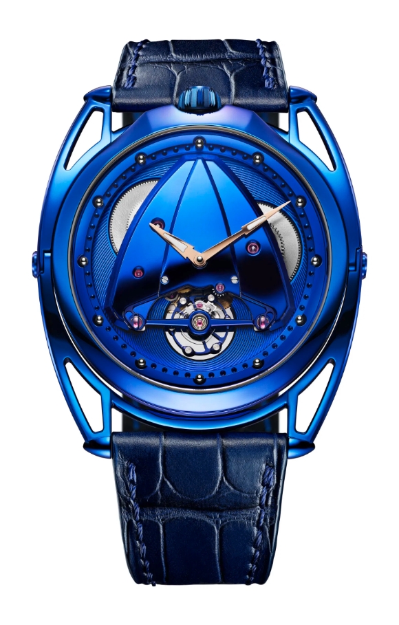 DB28 Blue Steel Wheels 40mm in Blue Titanium on Strap with Blue Titanium Dial - Limited to 25