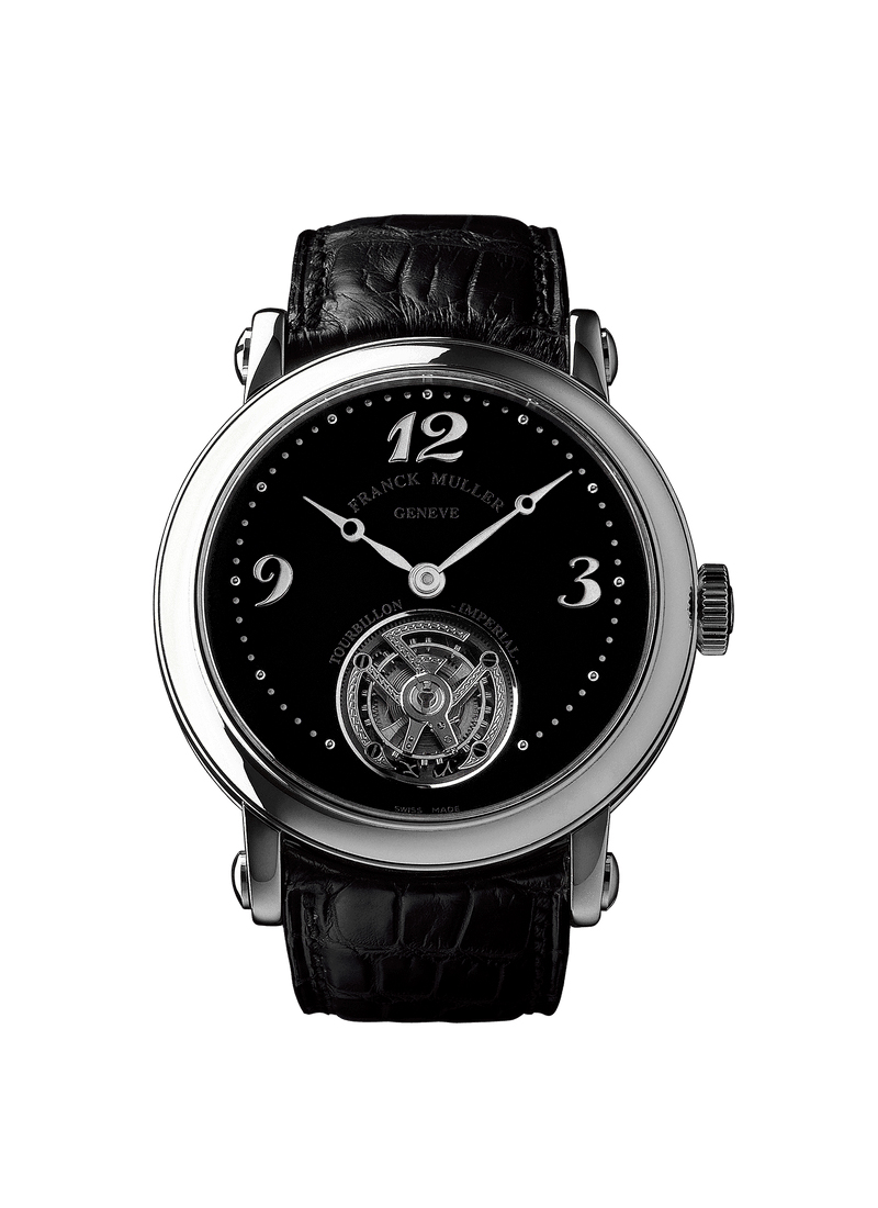Imperial Tourbillon 39mm in White Gold on Black Crocodile Leather Strap with Black Dial