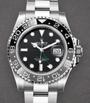 GMT Master II Bruce Wayne in Steel on Oyster Bracelet with Black Index Dial