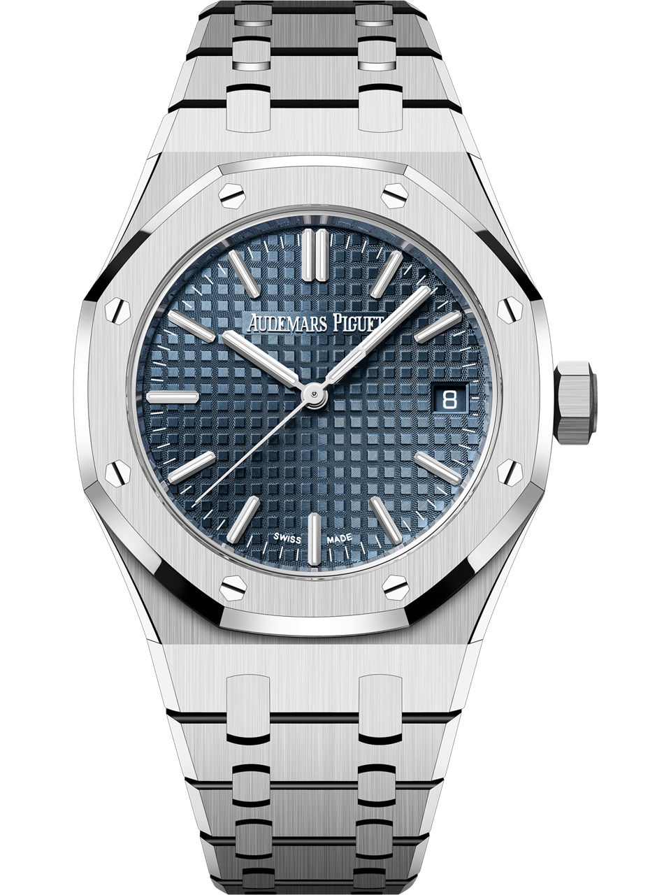 Royal Oak 37mm in Steel on Steel Bracelet with Blue Dial
