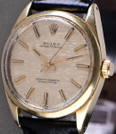 Vintage Date Yellow Gold Plated - Circa 1971 on Black Strap with Champagne Textured Dial