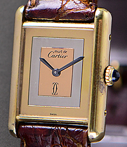 Tank Vermeil Art Deco - Mechanical Yellow Gold Plated