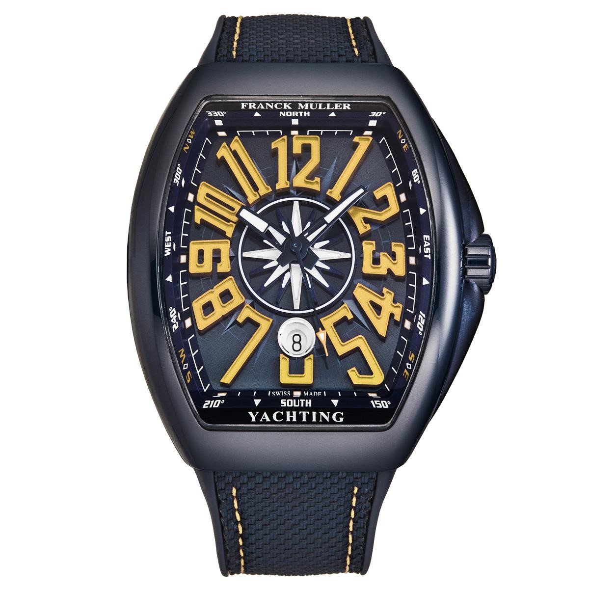 VanGuard Yachting 45mm in Black Ceramic on Black Ceramic Bracelet with Black Dial Yellow Accents