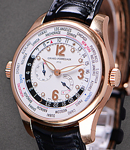 World Time Power Reserve in Rose Gold on Strap