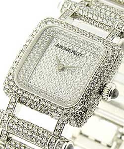 Deva in White Gold With Diamond Bezel on White Gold Diamond Bracelet with Pave Diamond Dial