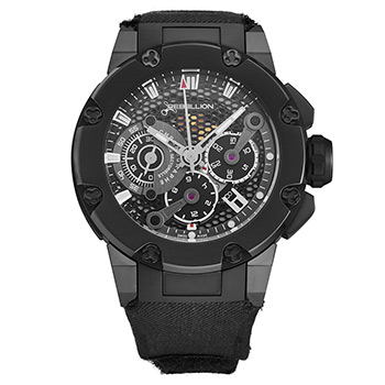 Predator Men's Watch in Black Titanium on Black Rubber Strap With Black Dial