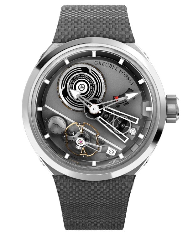 Balancier S2 46.5mm in Titanium on Grey Textile Strap with Grey Dial