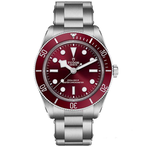 Black Bay 39mm in Steel with Burgundy Bezel on Steel Bracelet with Burgundy Dial