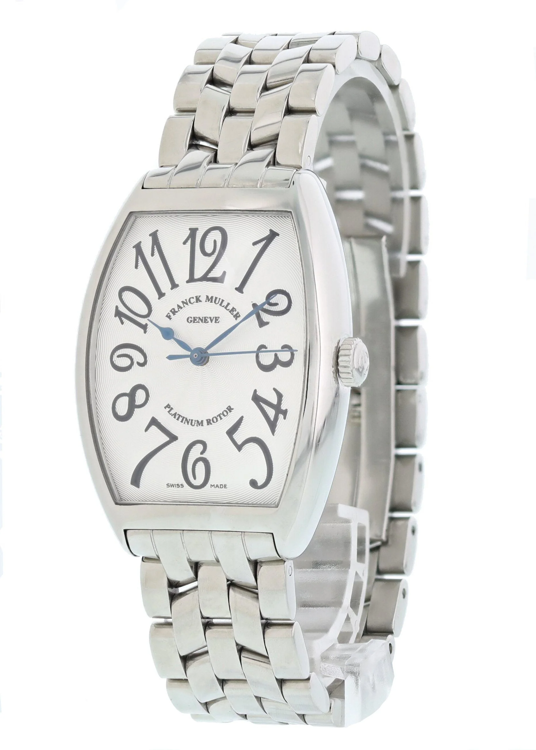 Cintrée Curvex 47mm in Steel on Steel Bracelet with Silver Dial