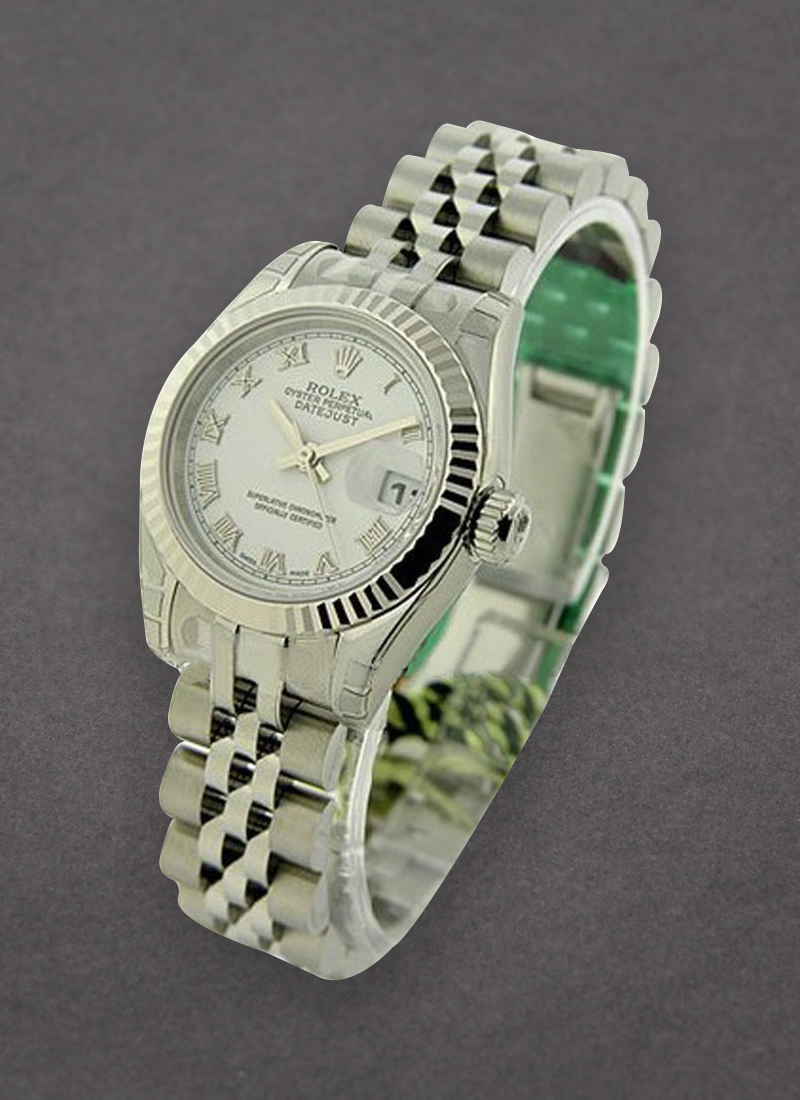 Rolex Unworn Ladies Datejust 26mm in Steel with White Gold Fluted Bezel