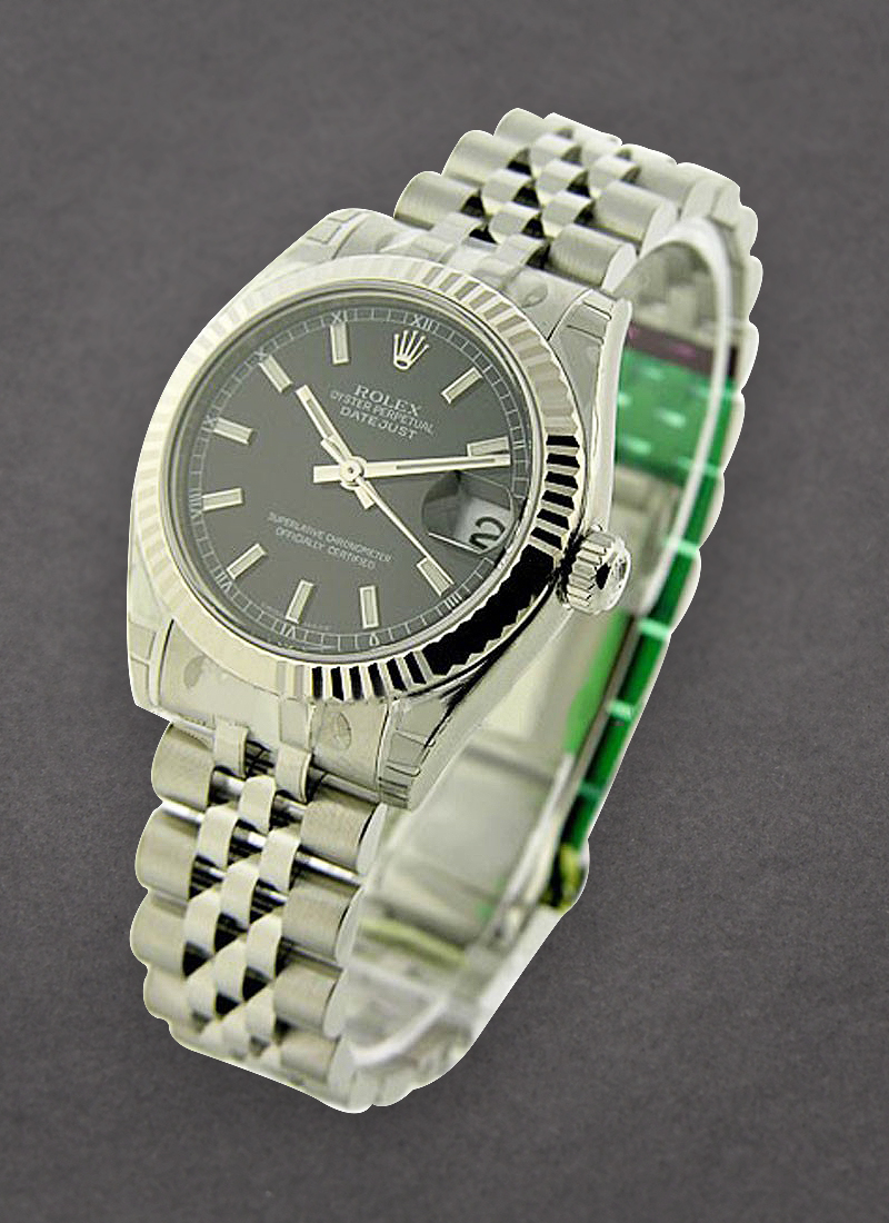 Rolex Unworn Datejust Mid Size 31mm in Steel with Fluted Bezel