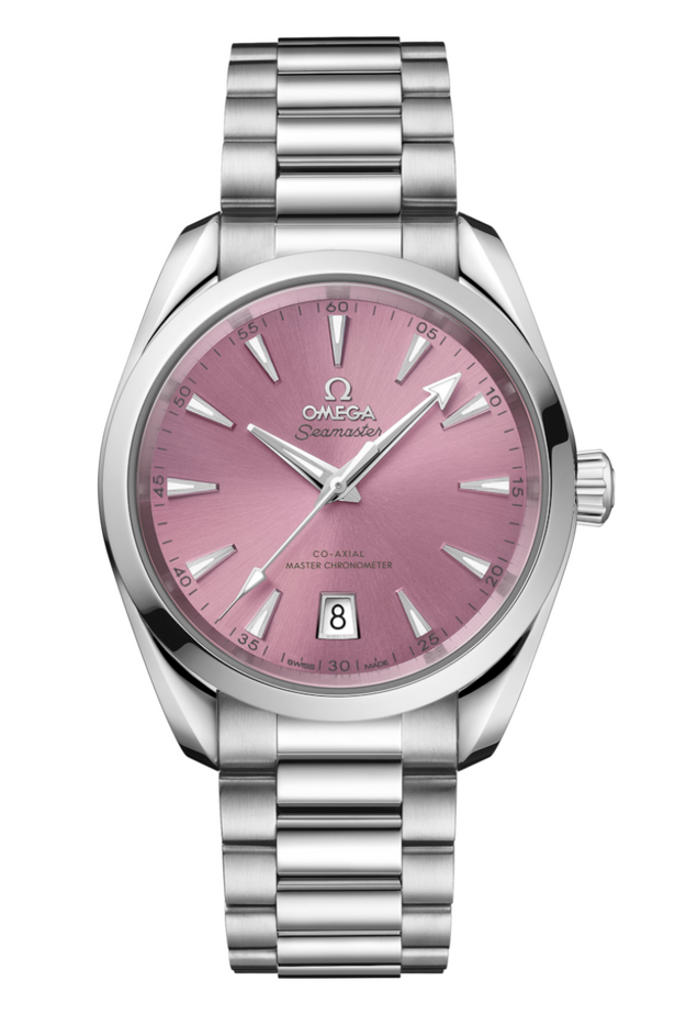 Seamaster Aqua Terra 38mm Master Chronometer in Steel on Steel Bracelet with Pink Dial