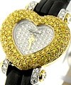  Haute Joaillerie HEART SHAPPED  - Yellow Diamonds White and Yellow Gold on Strap 