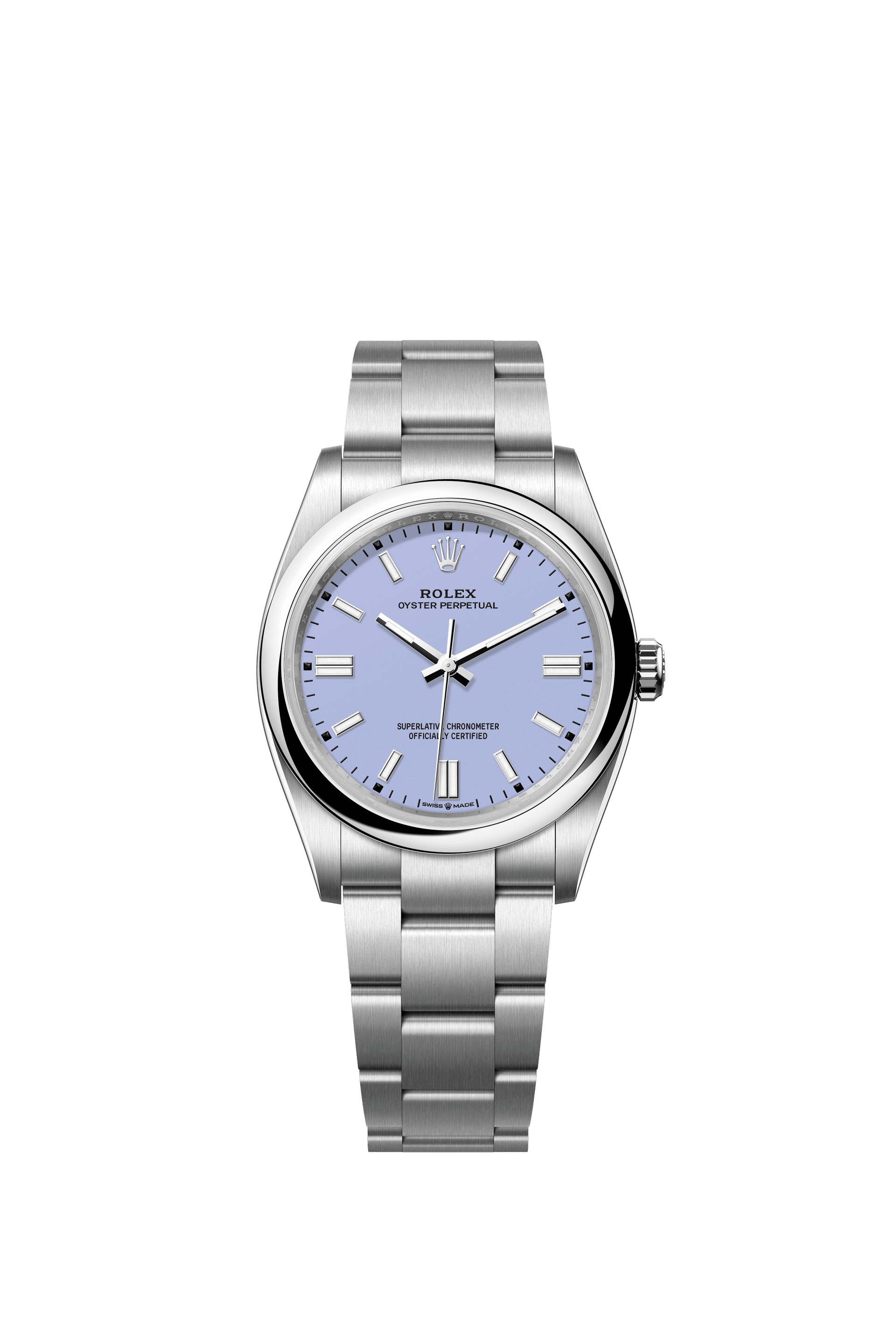 Oyster Perpetual No Date 36mm in Steel Ref 126000 on Oyster Bracelet with Lavender Dial