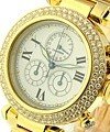 Pasha 35mm Chronograph Yellow Gold with Diamond Case on Bracelet