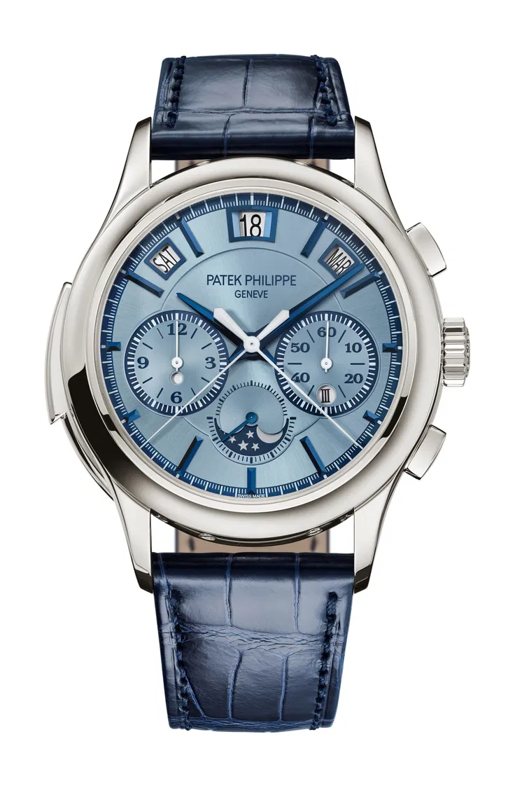 5308G Grand Complications 42mm in White Gold on Blue Crocodile Leather Strap with Sunburst Ice Blue Dial