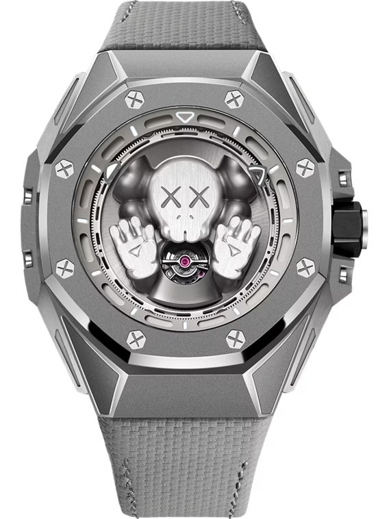 Royal Oak Concept Tourbillon Companion in Titanium - L.E 250 on Light Grey Rubber Strap with Openworked Dial