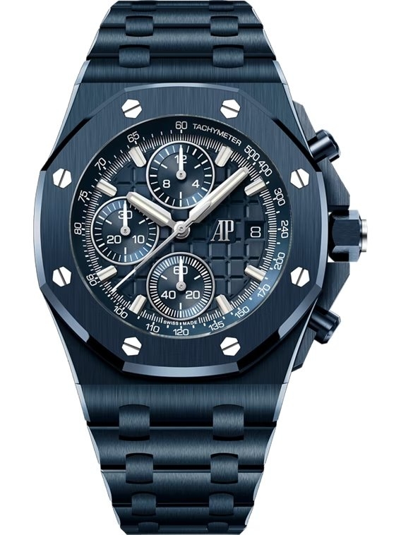 Royal Oak Offshore Chronograph 42mm in Blue Ceramic on Blue Ceramic Bracelet with Blue Dial