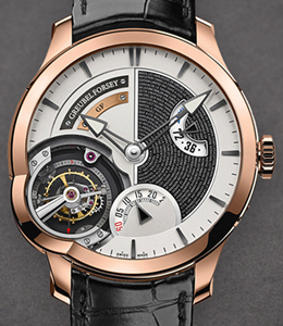 Tourbillon 24 Seconds Historique 44mm in Rose Gold - Limited to 11 Pieces on Black Crocodile Leather Strap with Silver Dial
