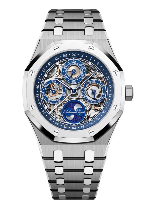 Royal Oak Perpetual Calendar 41mm 150th Anniversary in Titanium & Bulk Metallic Glass on Titanium Bracelet with Skeleton Dial - L.E 150 pcs