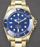 Deep Sea 44mm Ref 136668 in Yellow Gold with Blue Bezel on Oyster Bracelet with Blue Dial