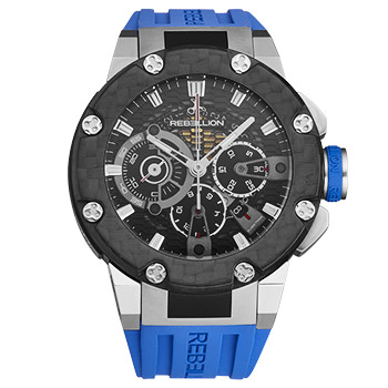 Predator G2 Men's Watch in Titanium on Blue Rubber Strap with Black Dial