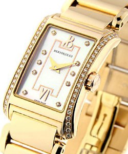 Fascino in Rose Gold with Diamond Case  on Rose Gold Bracelet with MOP Diamond Dial