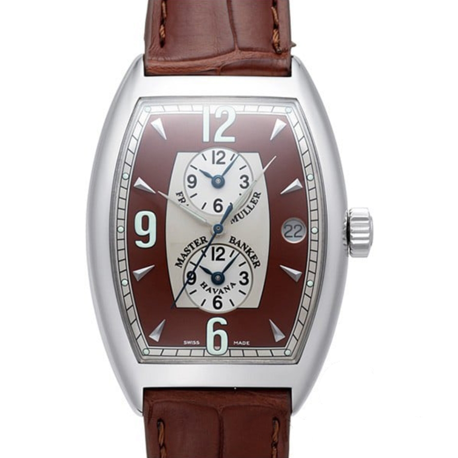 Master Banker Havana 36mm in Steel on Brown Crocodile Leather Strap with Brown Dial