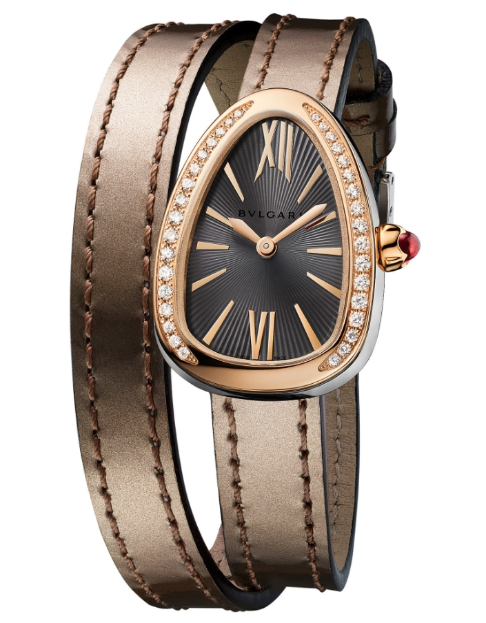 Serpenti Style Wrap Watch –Brown & Black Faux Leather Rose Gold Tone Silver Dial Serpenti Watch - Poshmark main image 4