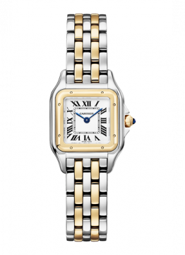Cartier W2PN0018 Panther De Small Size in Steel with Yellow Gold Bezel W2PN0018