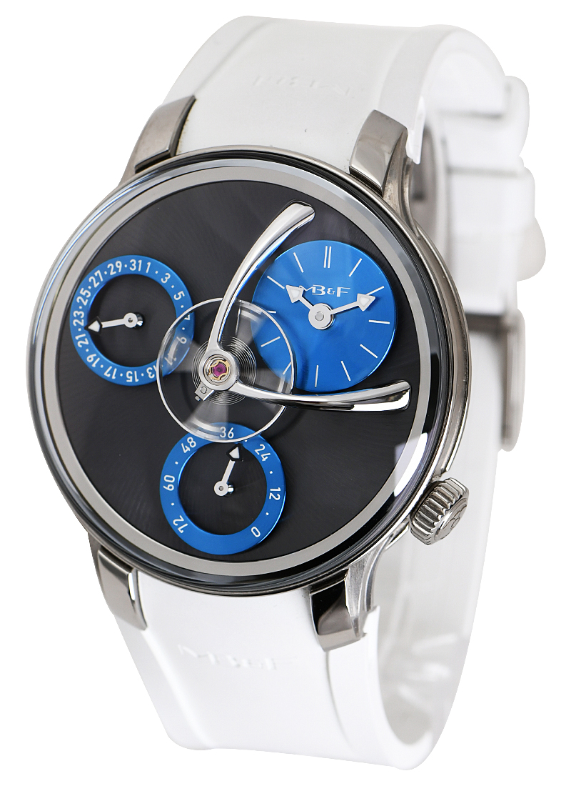 Legacy Machine Split Escapement EVO 44mm in Titanium Beverly Hills Edition on White Rubber Strap with Grey Dial - Limited to 25