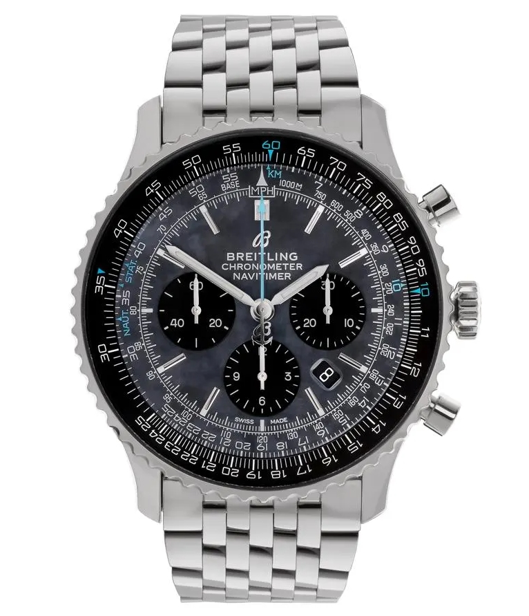 Navitimer B01 Chronograph 46 Beverly Hills in Steel - L.E of 50 pcs on Steel Bracelet with Black MOP Dial
