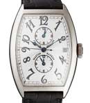 Master Banker 5850 in Steel on Black Crocodile Leather Strap with Silver Dial