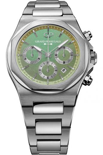 Laureato Chronograph Aston Martin Edition 42mm in Titanium on Titanium Bracelet with Iridescent Green Dial