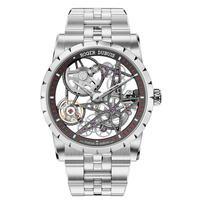 Dubuis Excalibur Automatic 42mm in Steel on Steel Bracelet with Skeleton Dial