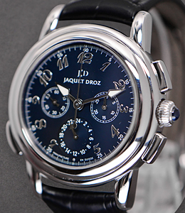 Hommage Londres 1774 Chronograph GMT Steel on Black Alligator Strap with Blue Dial