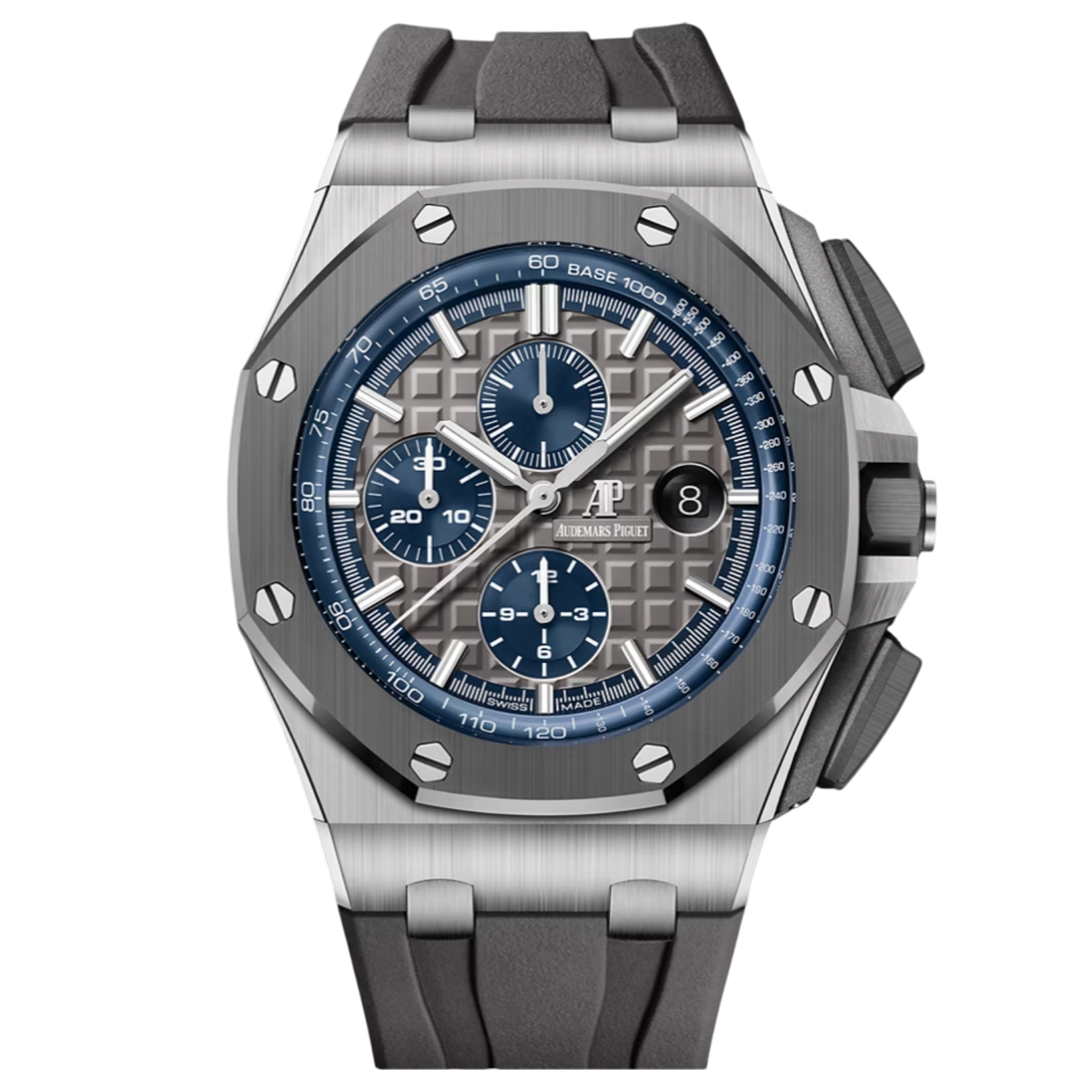 Royal Oak Chronograph Automatic in Titanium with Ceramic Bezel on Grey Rubber Strap with Grey Dial