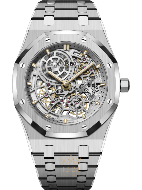 Royal Oak Automatic 39mm in Steel on Steel Bracelet with Skeleton Dial