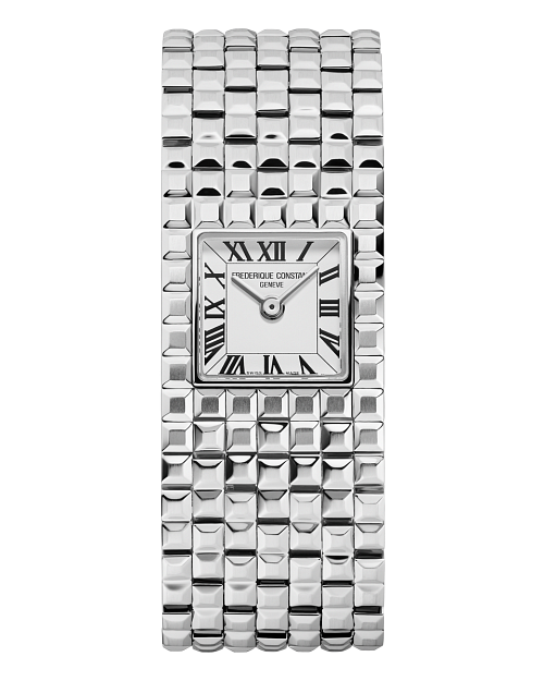 Classics Manchette 26mm in Steel on Steel Bracelet with White Dial