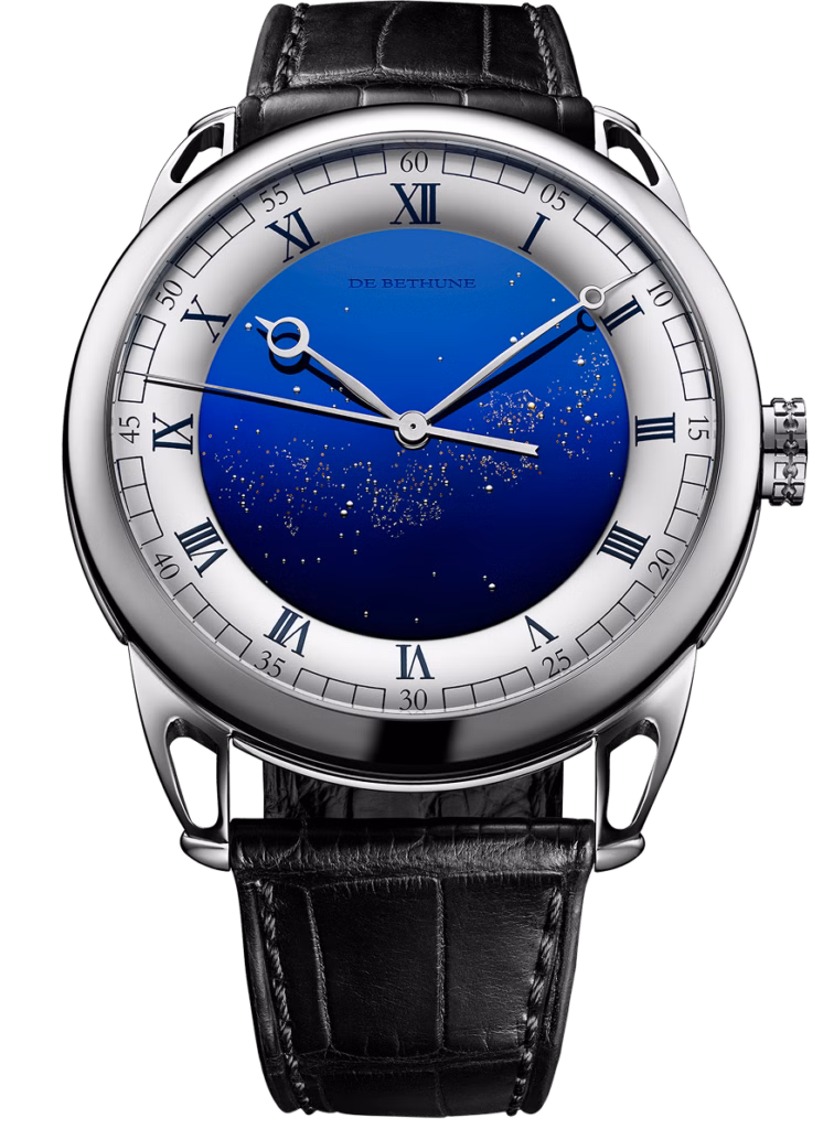 DB25 Starry Varius Chronomètre Tourbillon in Titanium on Black Crocodile Leather Strap with Blue Dial