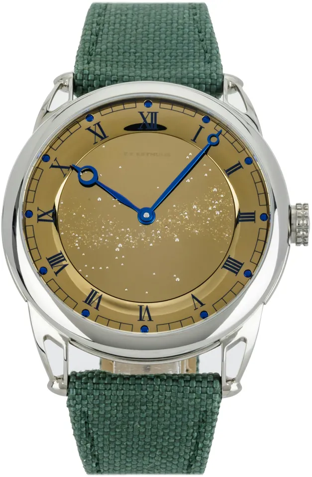 Starry Varius Cadran Jaun Special Edition DB25 in Titanium on Olive Green Textile Strap with Yellow Dial