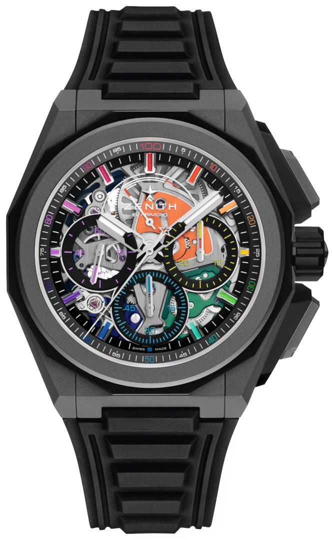 Defy Extreme Chronograph 45mm in Titanium on Black Rubber Strap with Skeleton Dial - Limited to 100 pieces