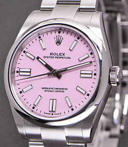 Oyster Perpetual 41mm Pink Dial  on Steel Oyster Bracelet with Candy Pink Dial