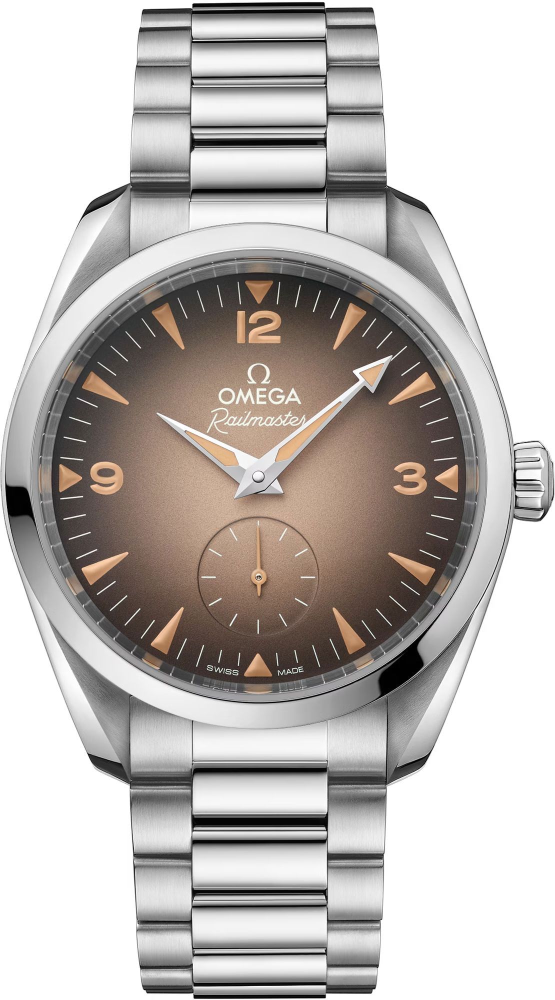 Seamaster Railmaster Automatic 38mm in Steel on Steel Bracelet with Brown Gradient Dial