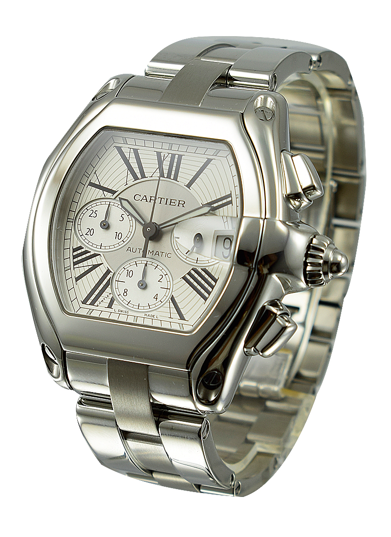 cartier roadster two tone chronograph