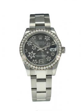 Pre-Owned Rolex 178384 Datejust Oyster Perpetual 31mm in Steel with Diamond Bezel 178384