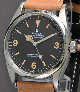 Oyster Perpetual Explorer 6610 On Brown Strap - Circa 1950s