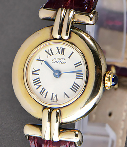 must de Cartier Vermeil Yellow Gold Plated with White Dial
