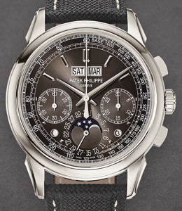 Perpetual Calendar Chronograph 5270p in Platinum on Black Fabric Strap with Gray Dial